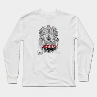 Typical Parisian house, France Long Sleeve T-Shirt